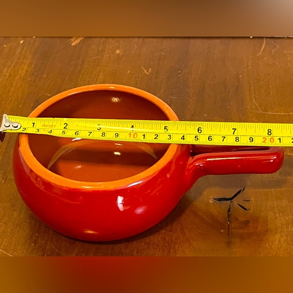 VTG De Silva Terracotta Handled Chili/Onion Soup Bowls Made in Italy. Set Of 3 - Picture 10 of 15